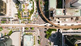 City of Bangkok Panorama View from above, Thailand